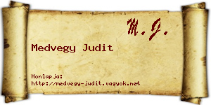 Medvegy Judit névjegykártya